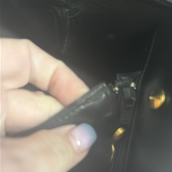 **SOLD** Dior Black Satchel with Gold-Tone Clasp Vintage - Picture 10 of 10